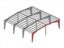 Multi-span Metal Building Frame