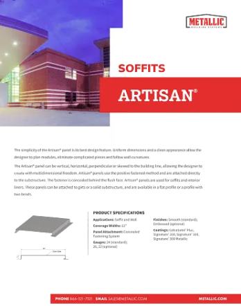 Artisan Data Sheet